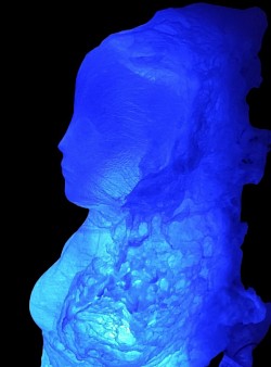 Titolo LUCE CHE GENERA IMMAGINI anno 2026 Film plastico industriale termoformato con calore e fiamma, Dimensioni 70x40x50 cm